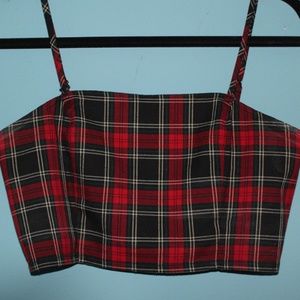 Garage Plaid Cropped Top